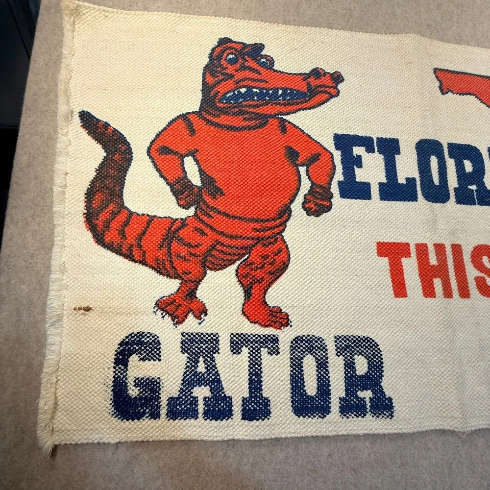 Vintage Florida Gators This Is Gator Country Woven Tapestry Rug Wall Hanging